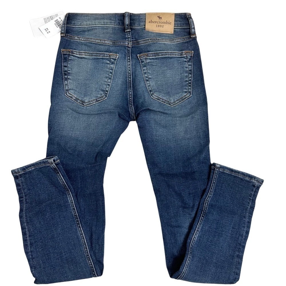 Abercrombie Kids Distressed Stacked Skinny Jean 9/10 Slim Blue NEW WITH TAGS - Picture 3 of 6